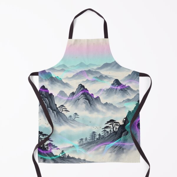 Item preview, Aurora Wave Mountains designed and sold by Kaleidoscope Print.