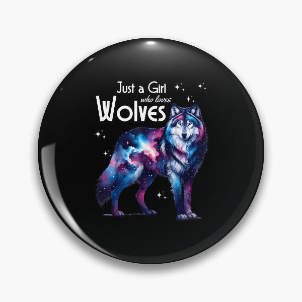 Item preview, Just A Girl Who Loves Wolves Girls Women ns Wolf Lover designed and sold by LindaRuby1.