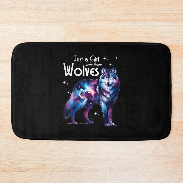 Item preview, Just A Girl Who Loves Wolves Girls Women ns Wolf Lover designed and sold by LindaRuby1.