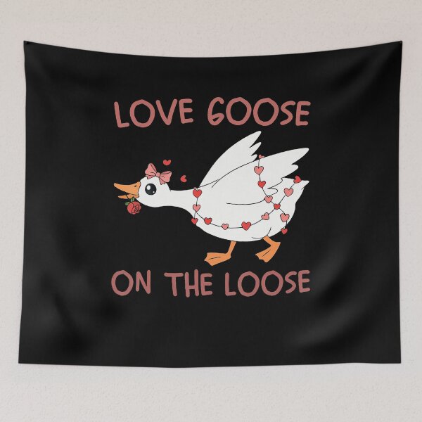 Item preview, Love Goose On The Loose Funny Valentine Goose Humor designed and sold by ConnieDora.