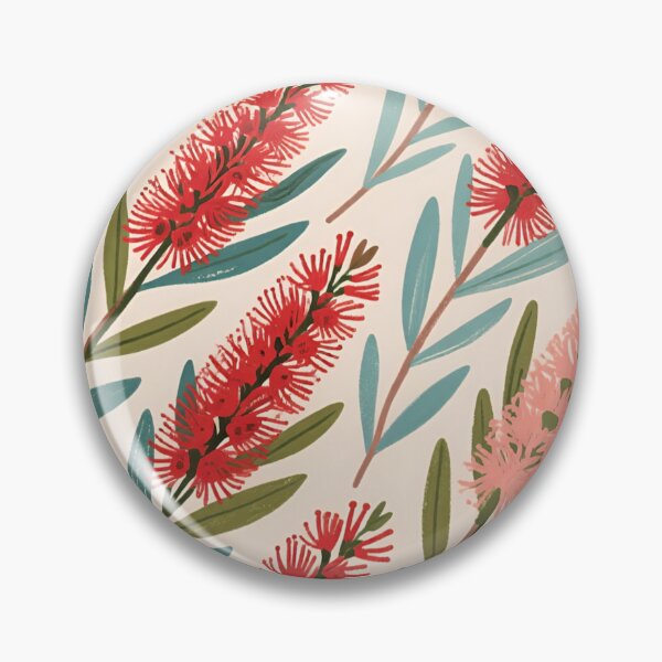Item preview, Modern Bottlebrush Pattern — Aussie Red Wildflower designed and sold by TroyTheTerrific.