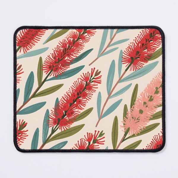 Item preview, Modern Bottlebrush Pattern — Aussie Red Wildflower designed and sold by TroyTheTerrific.