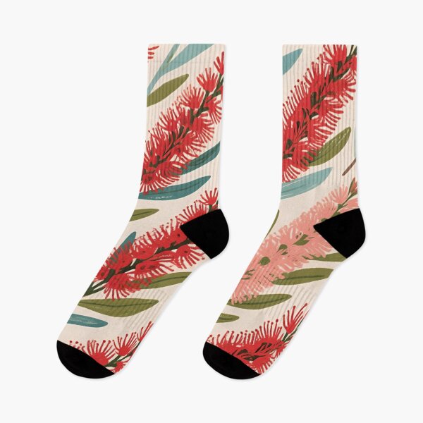 Item preview, Modern Bottlebrush Pattern — Aussie Red Wildflower designed and sold by TroyTheTerrific.