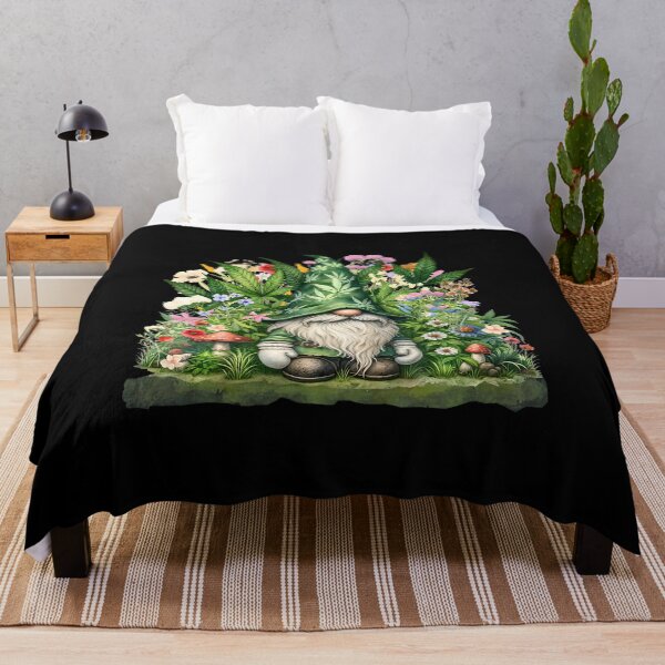 Item preview, Gnome Weed Leaf Floral Mushroom Cannabis Marijuana Gardening designed and sold by LavetaCatherine.