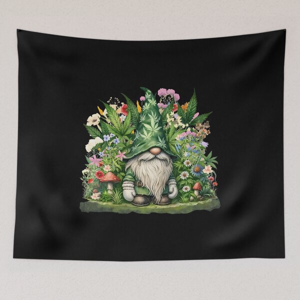 Item preview, Gnome Weed Leaf Floral Mushroom Cannabis Marijuana Gardening designed and sold by LavetaCatherine.
