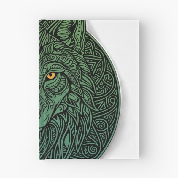 Item preview, Emerald Celtic Wolf Head Mandala Spirit designed and sold by MartinxMarie.