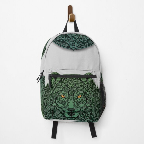 Item preview, Emerald Celtic Wolf Head Mandala Spirit designed and sold by MartinxMarie.