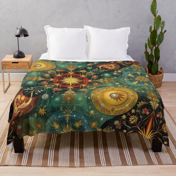 Item preview, Celestial Christmas Ornaments – Luxury Gold Starburst Holiday Pattern designed and sold by Amplify-n-Co.