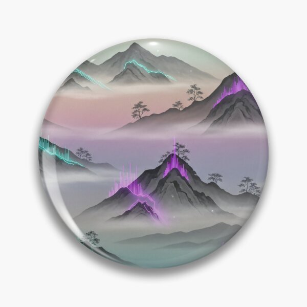 Item preview, Neon Echo Mountains designed and sold by Kaleidoscope Print.