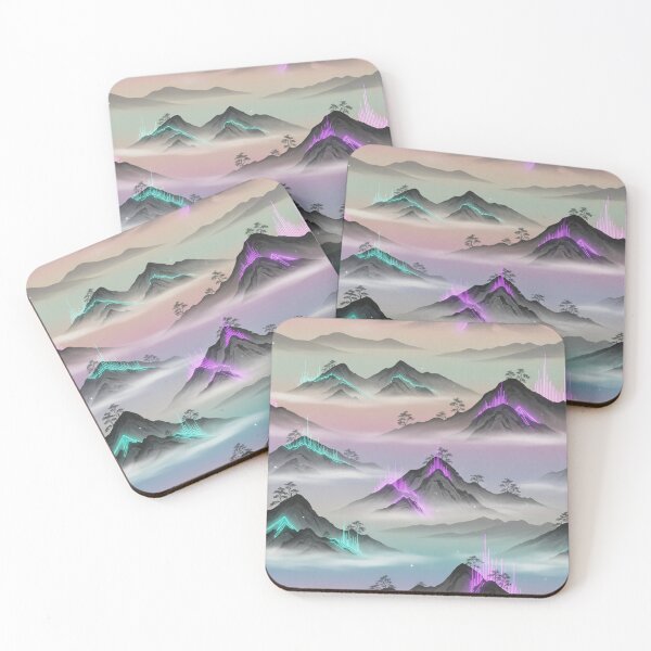 Item preview, Neon Echo Mountains designed and sold by Kaleidoscope Print.