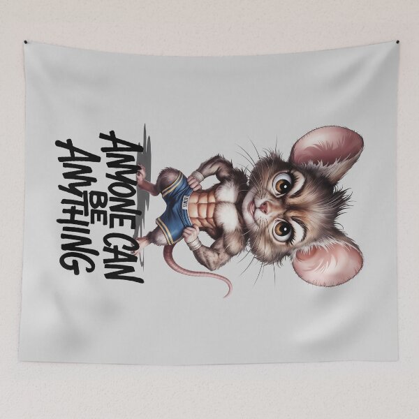 Item preview, Mouse Bodybuilder - Anyone Can Be Anything, Athlete Motivation designed and sold by SolaoLab.