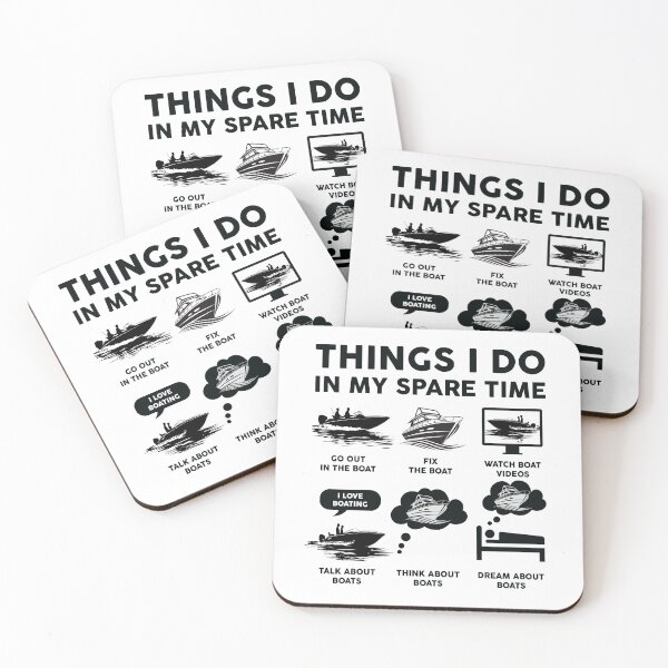 Item preview, Things I Do In My Spare Time Boating  designed and sold by LounisArt.