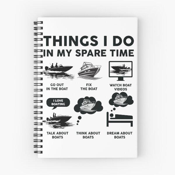Item preview, Things I Do In My Spare Time Boating  designed and sold by LounisArt.