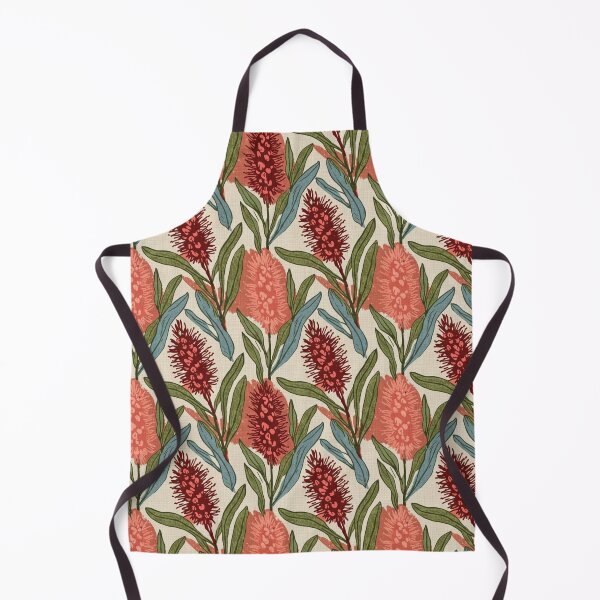 Item preview, Vintage Bottlebrush Pattern — Retro Aussie Floral Illustration designed and sold by TroyTheTerrific.
