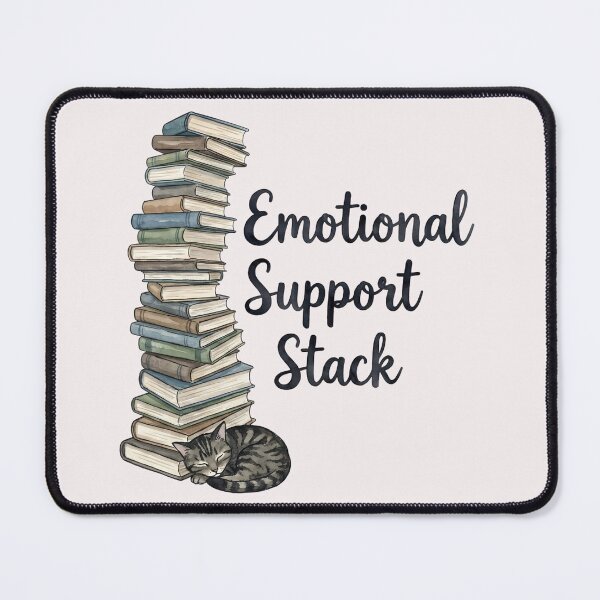 Item preview, Emotional Support Stack Book Lover Funny TBR Pile Gift Watercolor Reading designed and sold by bendypraetor0f.