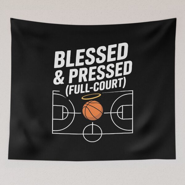 Item preview, Blessed And Pressed Full Court Basketball Faith designed and sold by PatriciaKelsey.