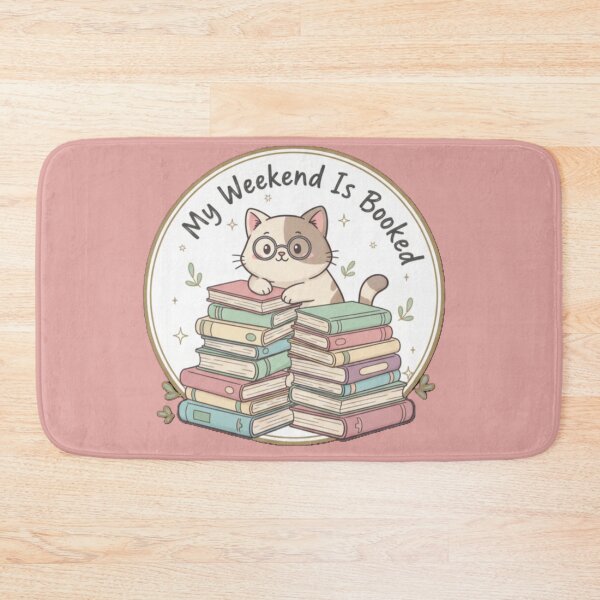 Item preview, My Weekend Is Booked: Cute Cat Reading designed and sold by MartinxMarie.