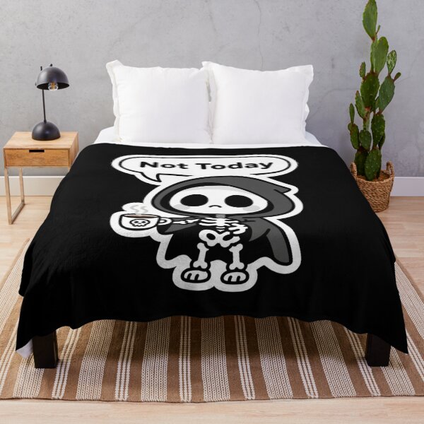 Item preview, Not Today – Cute Grim Reaper Drinking Coffee Funny Meme designed and sold by NSB-Design.