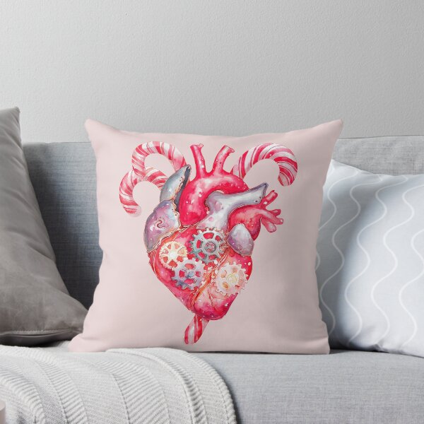 Item preview, Mechanical Heart with Candy Canes - Whimsical Holiday Design designed and sold by Anastasiia Yurevych.