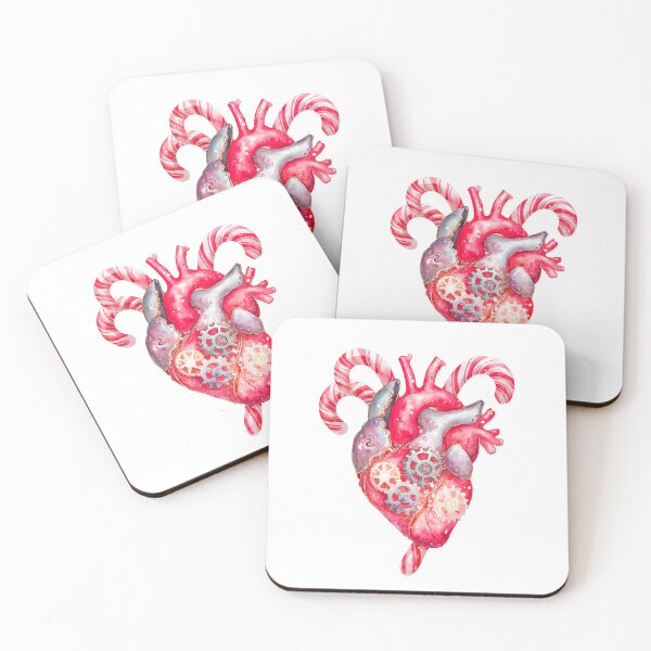 Item preview, Mechanical Heart with Candy Canes - Whimsical Holiday Design designed and sold by Anastasiia Yurevych.