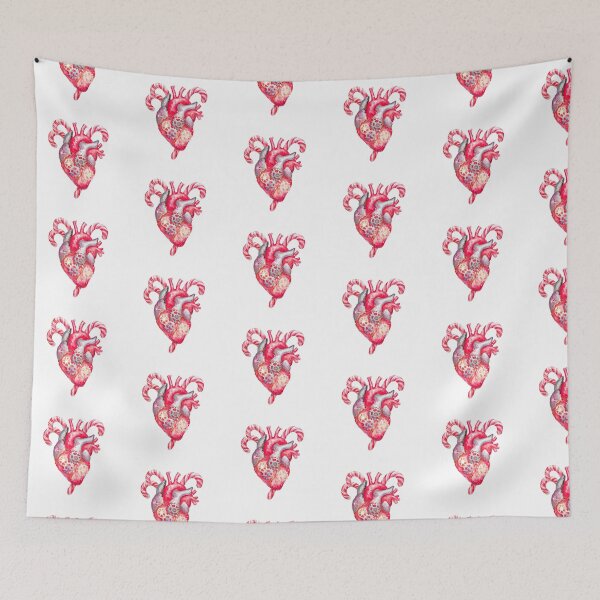Item preview, Mechanical Heart with Candy Canes - Whimsical Holiday Design designed and sold by Anastasiia Yurevych.