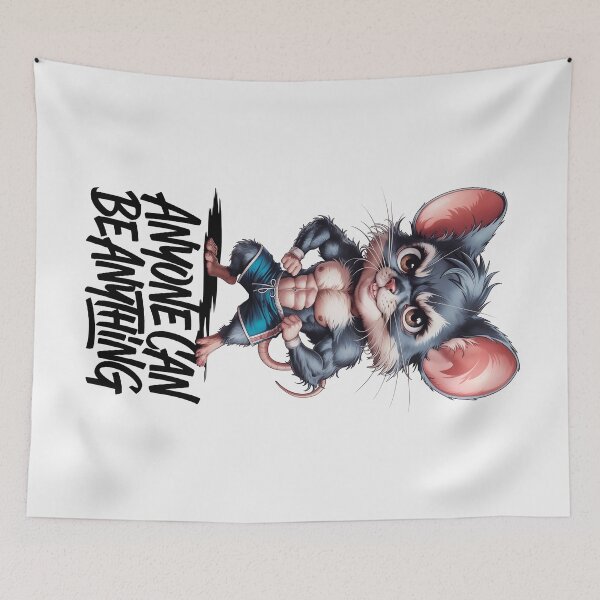 Item preview, Mouse Bodybuilder - Anyone Can Be Anything, Fit Lifestyle designed and sold by SolaoLab.