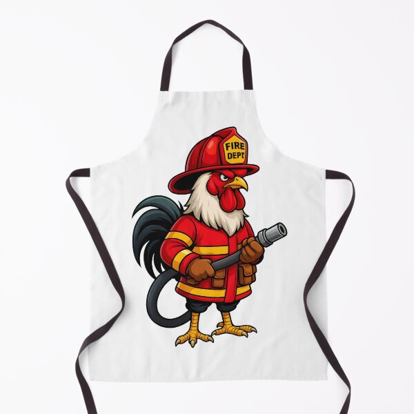 Item preview, Firefighter Rooster – Brave Chicken Sticker designed and sold by ThaphadaArtGall.