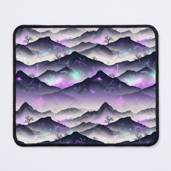 Item preview, Neon Mist Mountains designed and sold by Kaleidoscope Print.