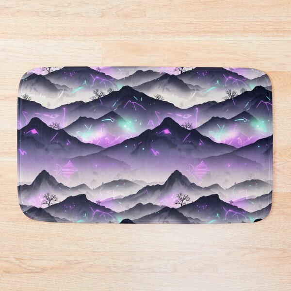 Item preview, Neon Mist Mountains designed and sold by Kaleidoscope Print.