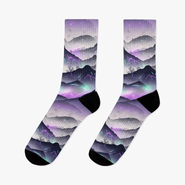 Item preview, Neon Mist Mountains designed and sold by Kaleidoscope Print.