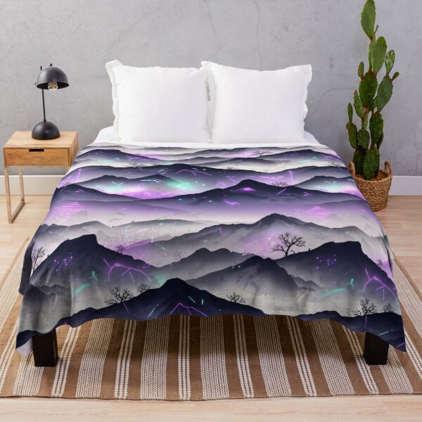 Item preview, Neon Mist Mountains designed and sold by Kaleidoscope Print.