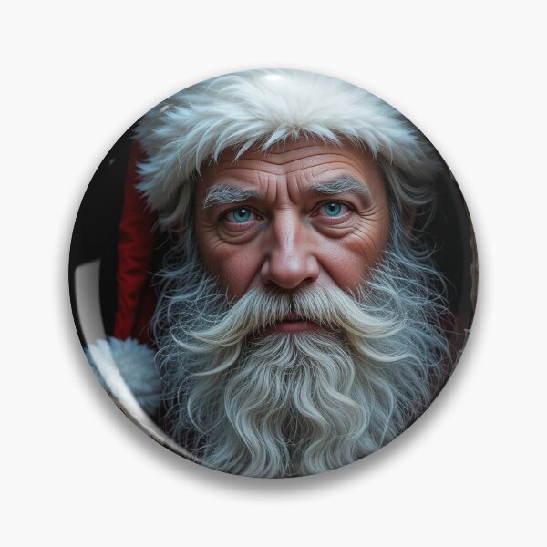 Item preview, Realistic Santa Portrait Peeking Through Torn Wall – Dramatic Festive Christmas Art designed and sold by PixelVibe782.