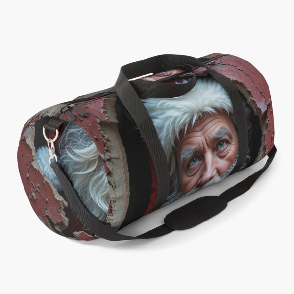 Item preview, Realistic Santa Portrait Peeking Through Torn Wall – Dramatic Festive Christmas Art designed and sold by PixelVibe782.