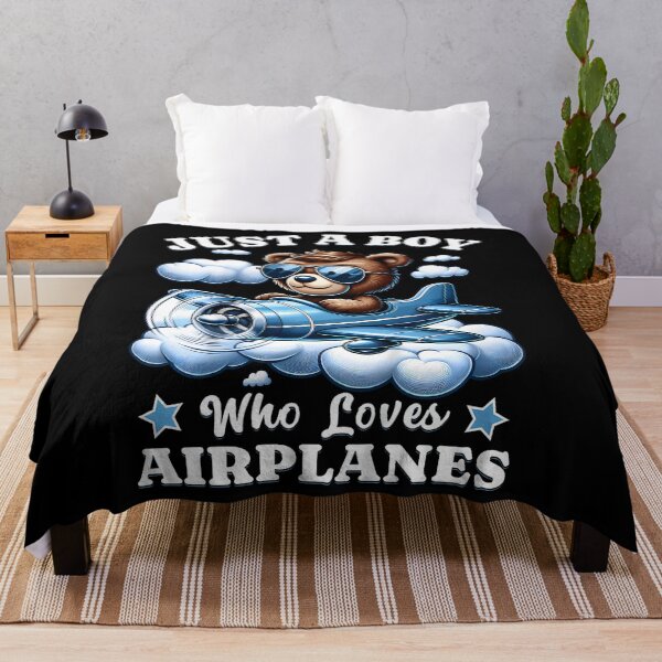 Item preview, Just A Boy Who Loves Airplanes Air Show Plane Teddy Bear designed and sold by ChantelNicole.