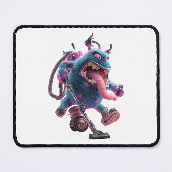 Item preview, Cartoon Monster with Vacuum Cleaner designed and sold by AlexLineArt.
