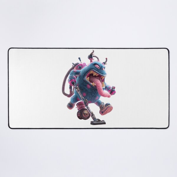 Item preview, Cartoon Monster with Vacuum Cleaner designed and sold by AlexLineArt.