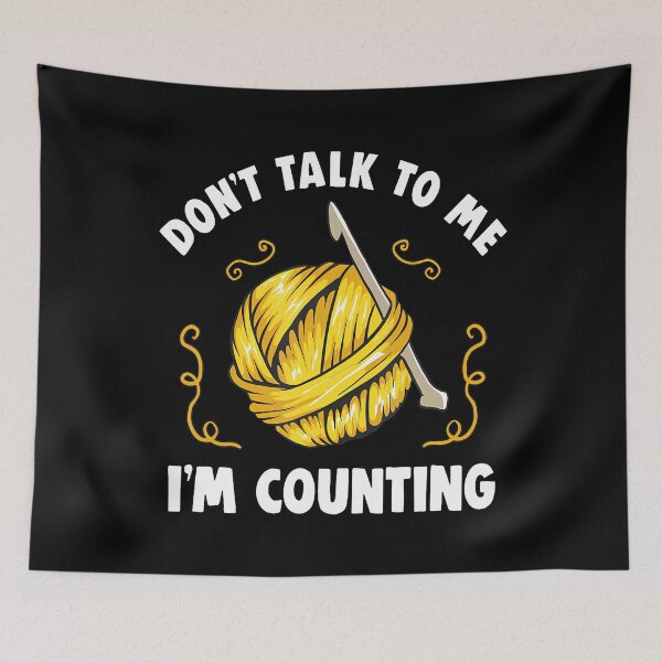 Item preview, Knits Don't Talk To Me I'M Counting Knitting Crochet Funny designed and sold by ChantelNicole.