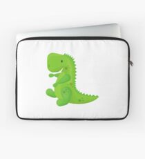 Cute Cartoon Green Dinosaur Laptop Sleeve