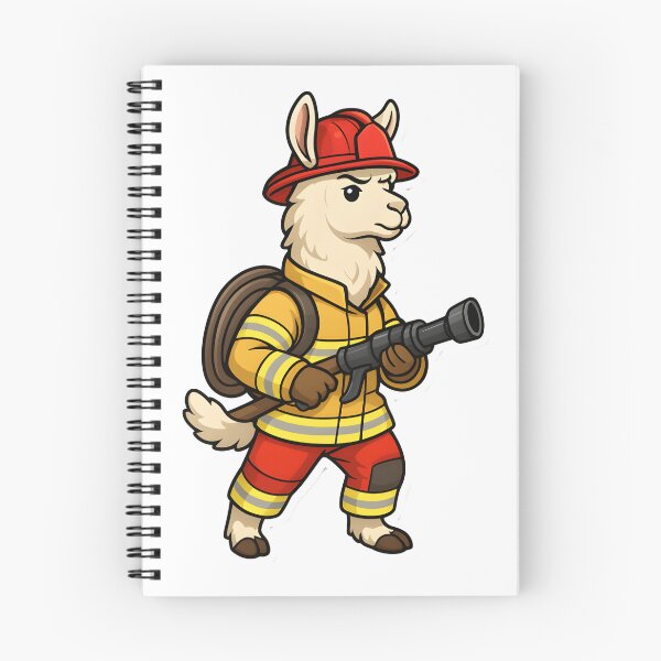 Item preview, Firefighter Alpaca – Cute Rescue Llama Sticker designed and sold by ThaphadaArtGall.