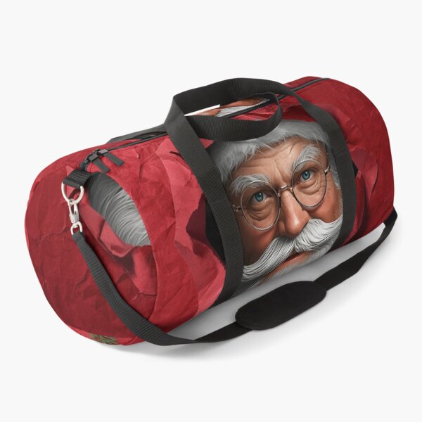 Item preview, Realistic Santa Claus Peeking Through Torn Red Paper – Detailed Christmas Portrait designed and sold by PixelVibe782.