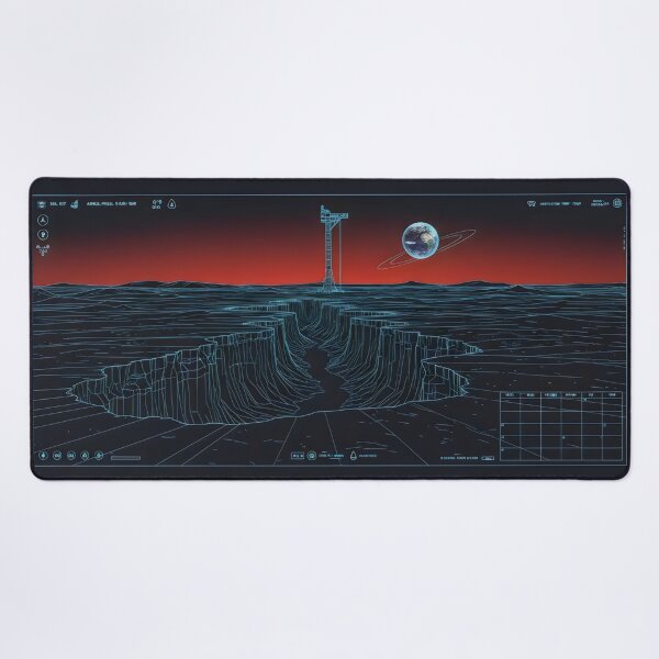 Item preview, Drawn from Orbit Sci-Fi Canyon Blueprint Space Interface Design designed and sold by SplashTastic.