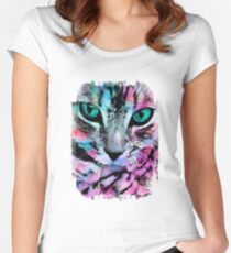 Cat kitten cats Women's Fitted Scoop T-Shirt