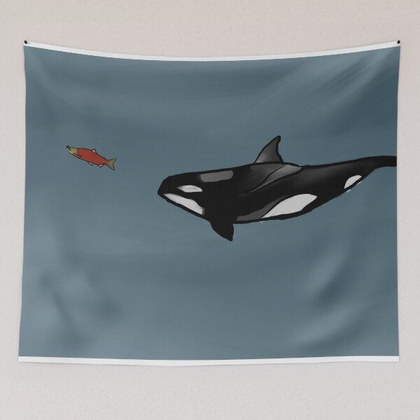 Item preview, Orca and Salmon designed and sold by ArtbyElina.