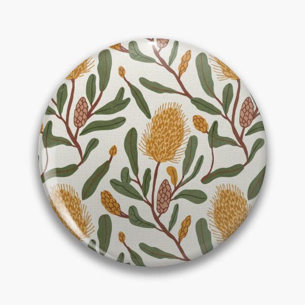 Item preview, Golden Banksia Pattern — Vintage Aussie Native Botanical designed and sold by TroyTheTerrific.