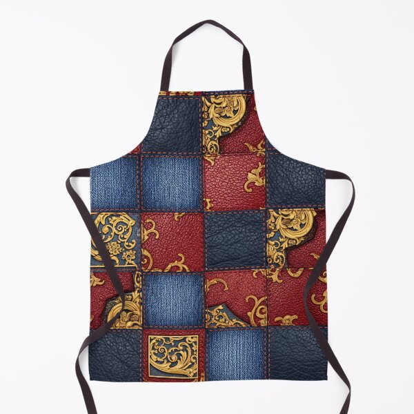 Artikelvorschau, Barockes Denim-Patchwork entworfen und verkauft von Kaleidoscope Print.
