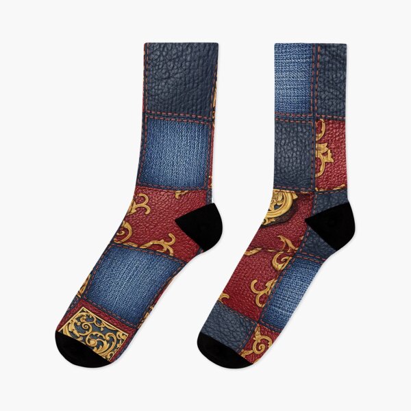 Item preview, Baroque Denim Patchwork designed and sold by Kaleidoscope Print.