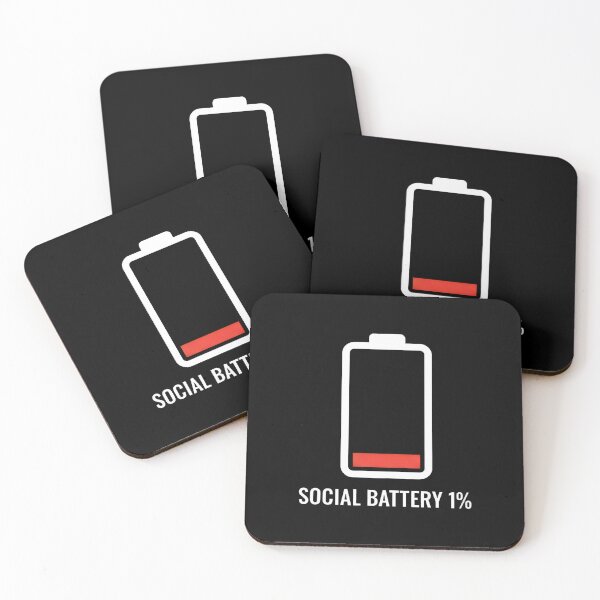 Item preview, Social Battery 1% Minimalist Smartphone Exhaustion Design designed and sold by SplashTastic.