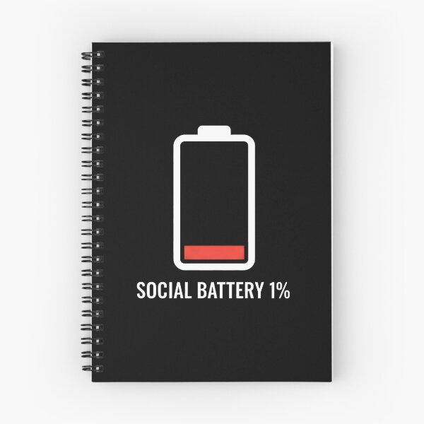 Item preview, Social Battery 1% Minimalist Smartphone Exhaustion Design designed and sold by SplashTastic.