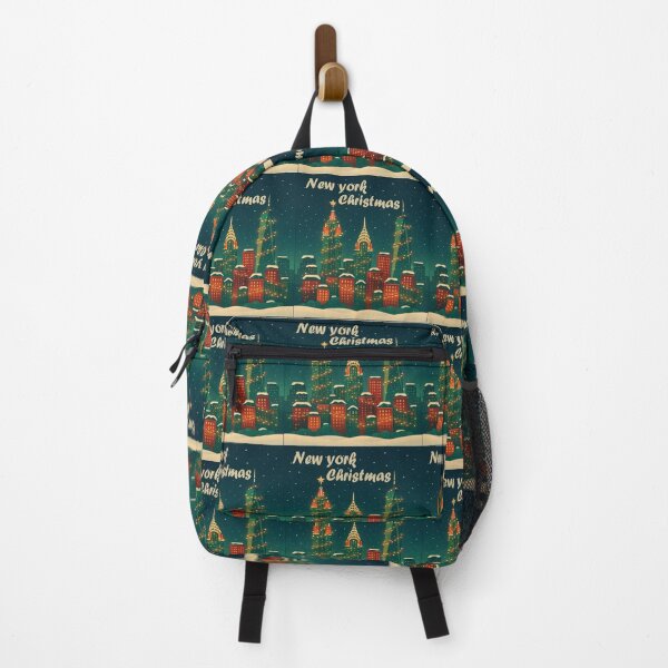Item preview, NYC Christmas Snow Scene – New York Skyline Winter Illustration designed and sold by Globalcitytees.