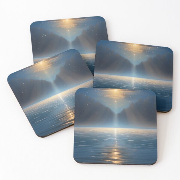 Item preview, Celestial Glow Over the Midnight Lake designed and sold by I-HERE.